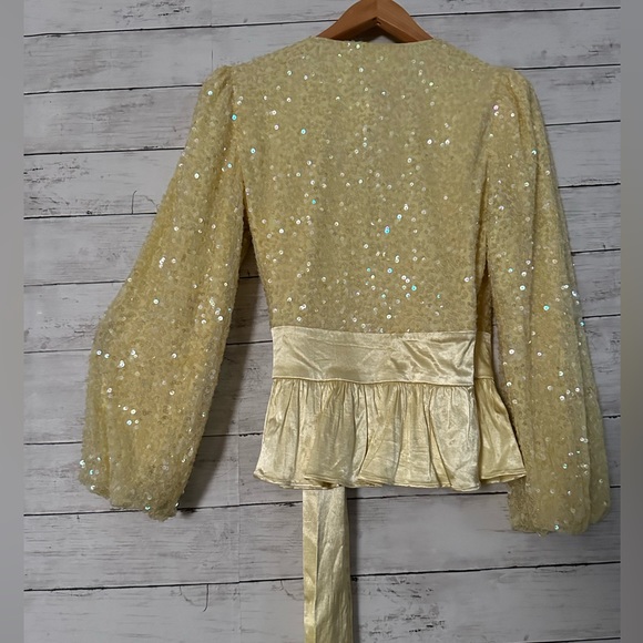 Notes Du Nord Sequins Blouse Size 38 - Picture 5 of 8